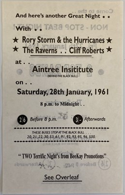 Lot 187 - 27TH 1961 JAN BEATLES & RORY STORM