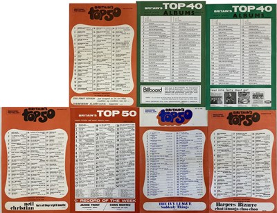 Lot 189 - BRITAIN'S TOP 50 PRINTED CHARTS - BEATLES