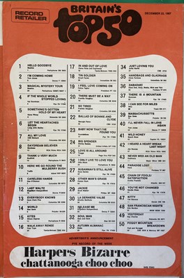 Lot 189 - BRITAIN'S TOP 50 PRINTED CHARTS - BEATLES