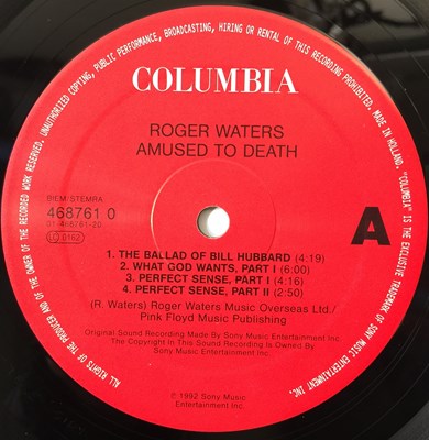 Lot 63 - ROGER WATERS - AMUSED TO DEATH LP (468761 0)