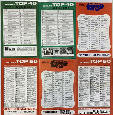 Lot 193 - BRITAIN'S TOP 50 PRINTED CHARTS - BEATLES