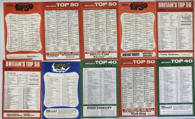 Lot 195 - BRITAIN'S TOP 50 PRINTED CHARTS - BEATLES