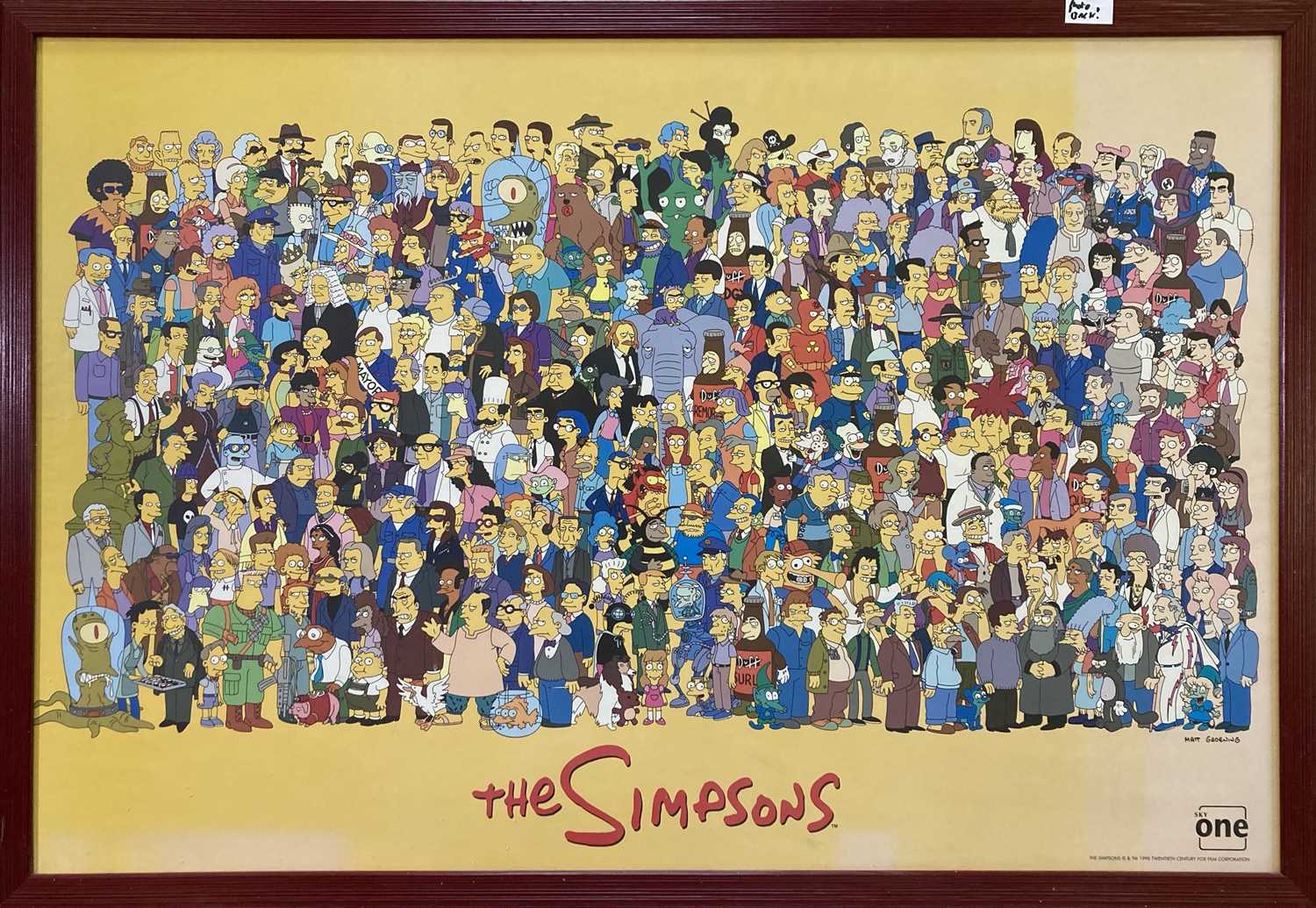 Lot 122 - THE SIMPSONS - A 1998 LIMITED EDITION PROMOTION ONLY 200TH EPISODE POSTER.