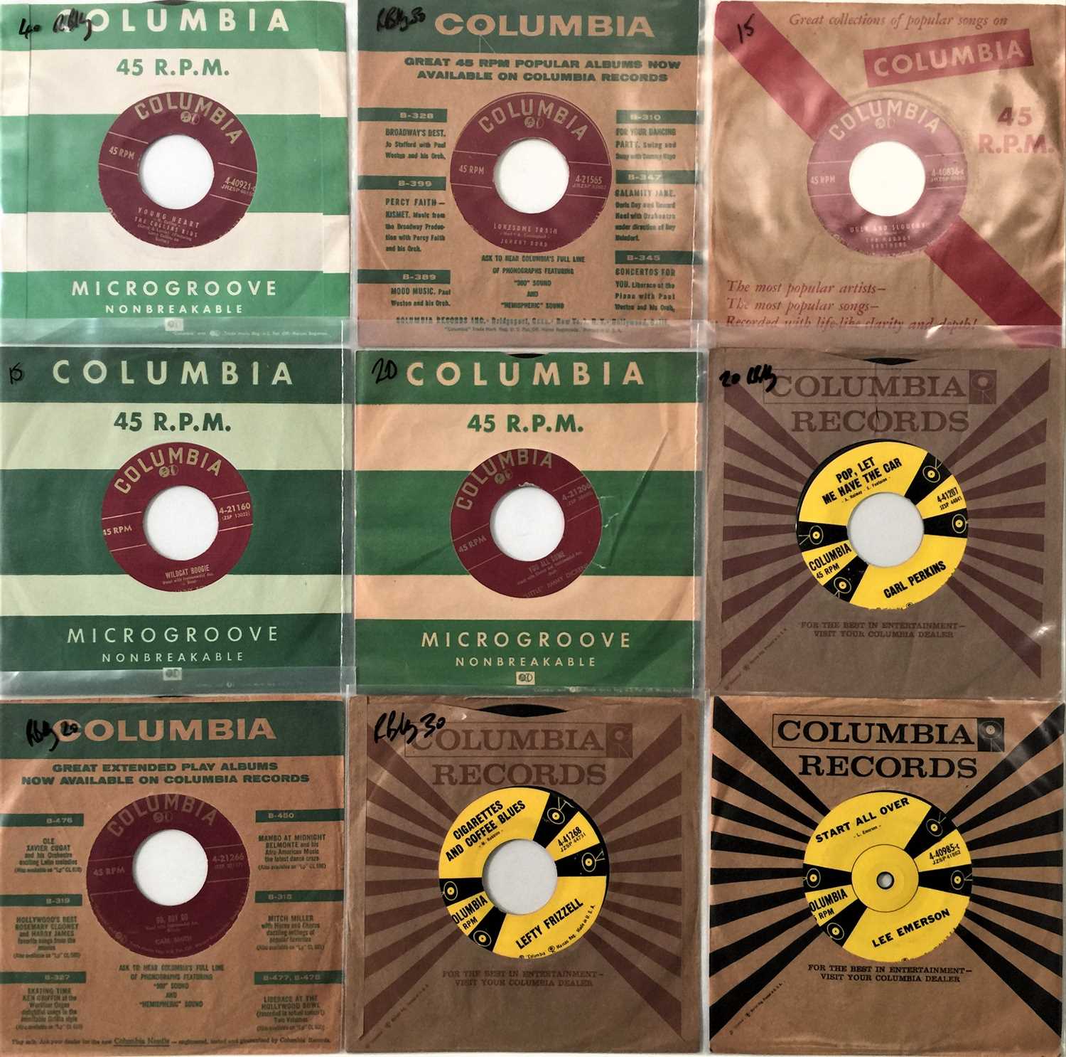 Lot 15 - COLUMBIA - ROCKABILLY 7" PACK