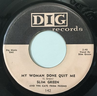 Lot 23 - AL SIMMONS/ SLIM GREEN - YOU AIN'T TOO OLD/ MY WOMAN DONE QUIT ME 7" (US R&B - DIG 142)