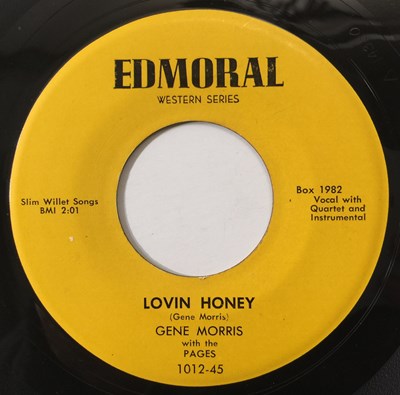 Lot 58 - GENE MORRIS - I'VE GOT A LOVE/ LOVIN HONEY 7" (ROCK N ROLL - EDMORAL 1012-45)