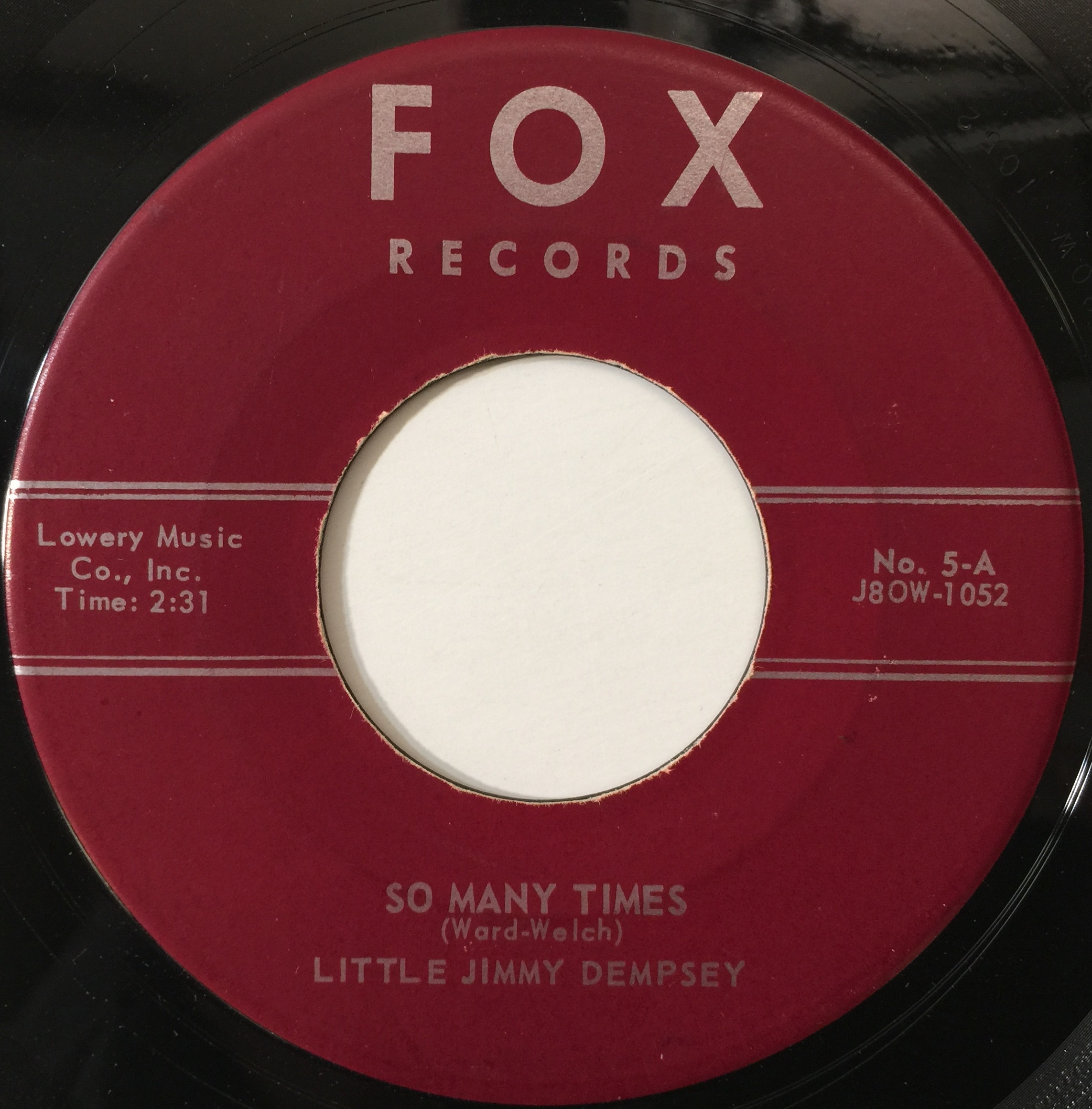 Lot 87 - LITTLE JIMMY DEMPSEY - SO MANY TIMES/ BOP HOP
