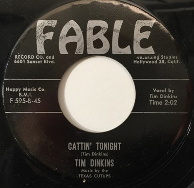 Lot 88 - TIM DINKINS - IT'S ALL IN A LIFETIME/ CATTIN' TONIGHT 7" (US ROCKABILLY - FABLE F-595)