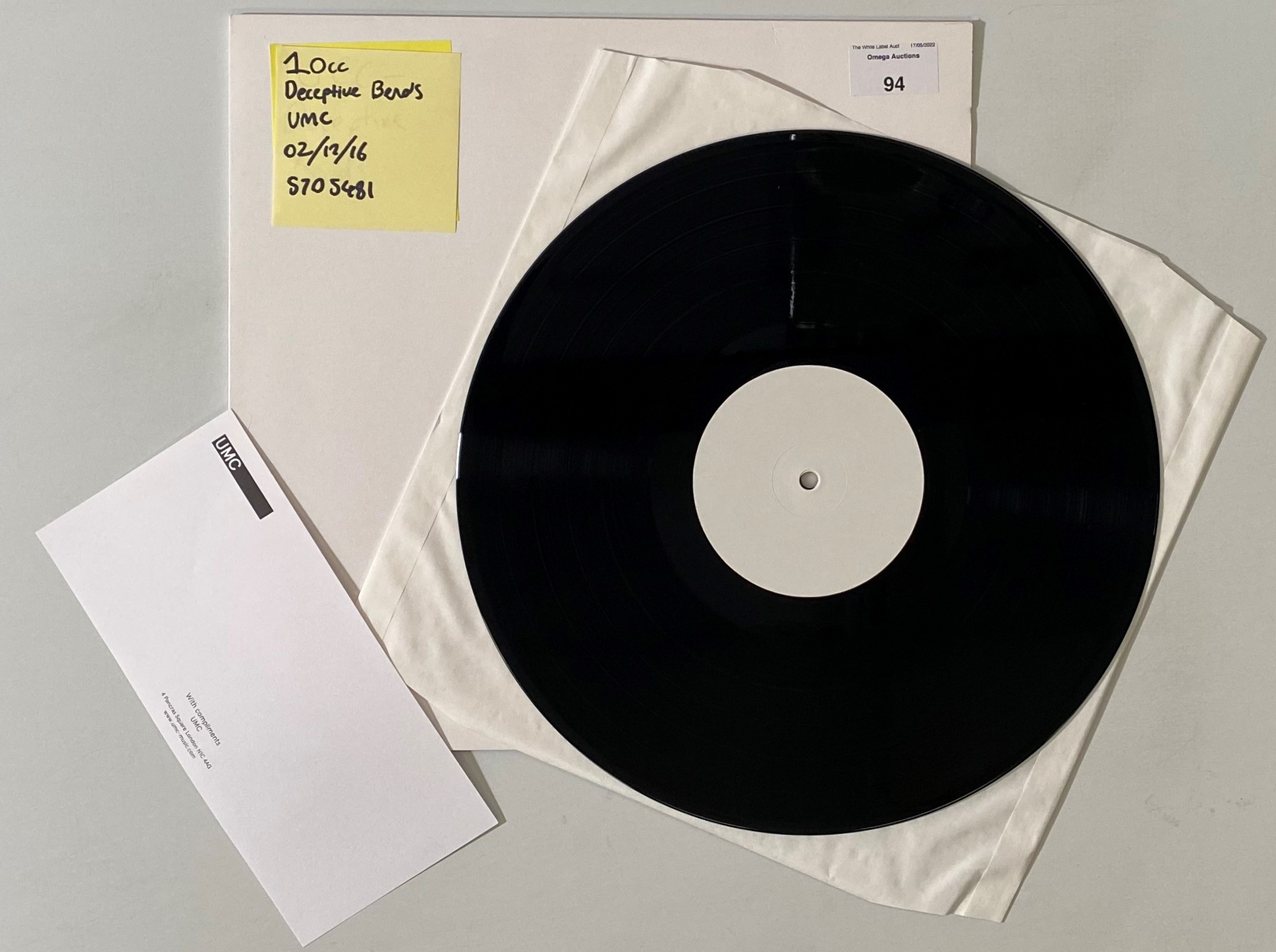 Lot 94 - 10CC - DECEPTIVE BENDS LP (2016 - UMC