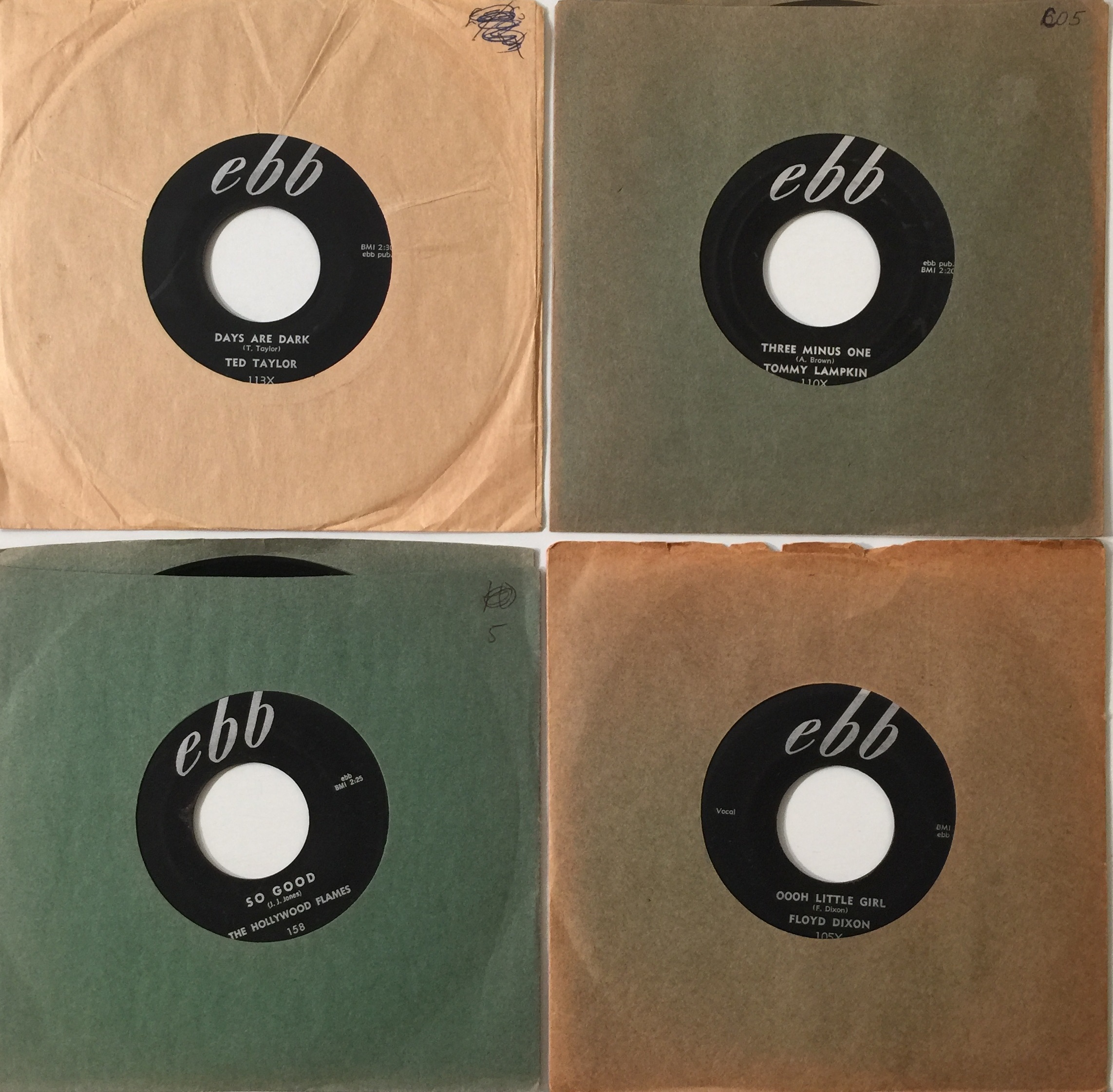 Lot 94 - EBB RECORDS - R&R/ R&B/ DOO WOP 7" PACK