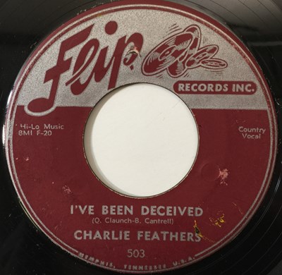 Lot 104 - CHARLIE FEATHERS - I'VE BEEN DECEIVED/ PEEPIN' EYES 7" (HONKY TONK - FLIP 503)