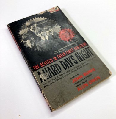 Lot 531 - HARD DAY'S NIGHT PAPERBACK BOOK SIGNED BY GEORGE HARRISON'S PARENTS.