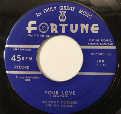 Lot 110 - JOHNNY POWERS - HONEY LETS GO 7" (ROCKABILLY - FORTUNE 199)