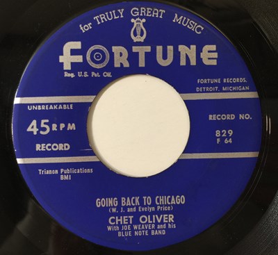 Lot 116 - CHET OLIVER - GOING BACK TO CHICAGO 7" (BLUES - FORTUNE 829)