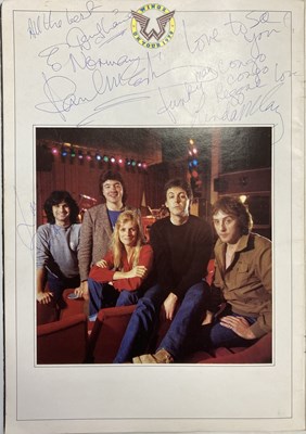 Lot 226 - PAUL AND LINDA MCCARTNEY SIGNED WINGS PROGRAMME