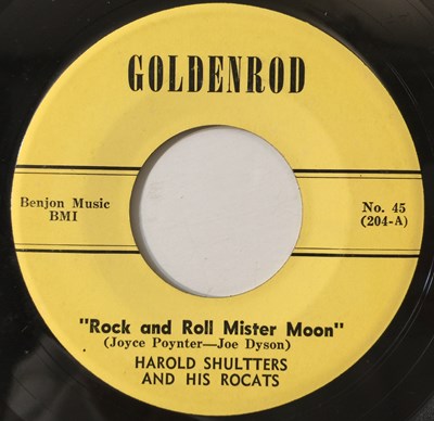 Lot 139 - HAROLD SHULTTERS AND HIS ROCATS - ROCK AND ROLL MISTER MOON 7" (ROCKABILLY - GOLDENROD 204)