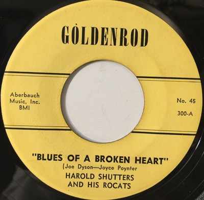 Lot 140 - HAROLD SHUTTERS AND HIS ROCATS - BLUES OF A BROKEN HEART 7" (ROCKABILLY - GOLDENROD 300)