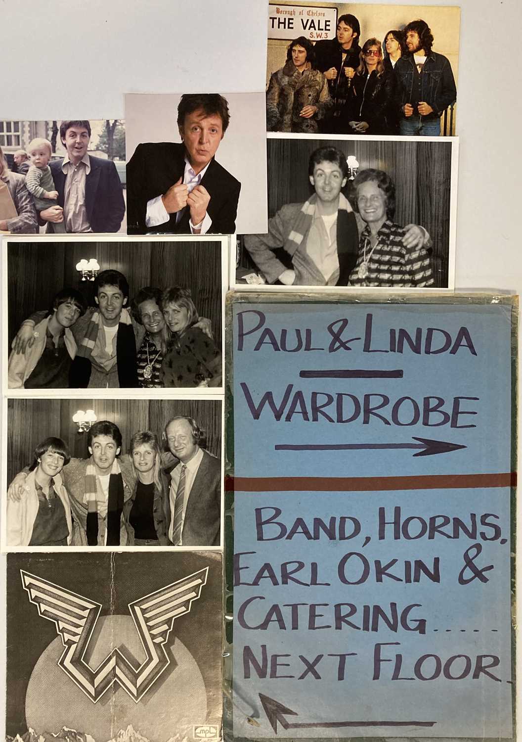 Lot 229 - PAUL AND LINDA MCCARTNEY BACKSTAGE SIGN AND PHOTOS