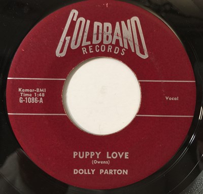 Lot 146 - DOLLY PARTON - PUPPY LOVE/ GIRL LEFT ALONE 7" (COUNTRY/ R&B - G-1086)