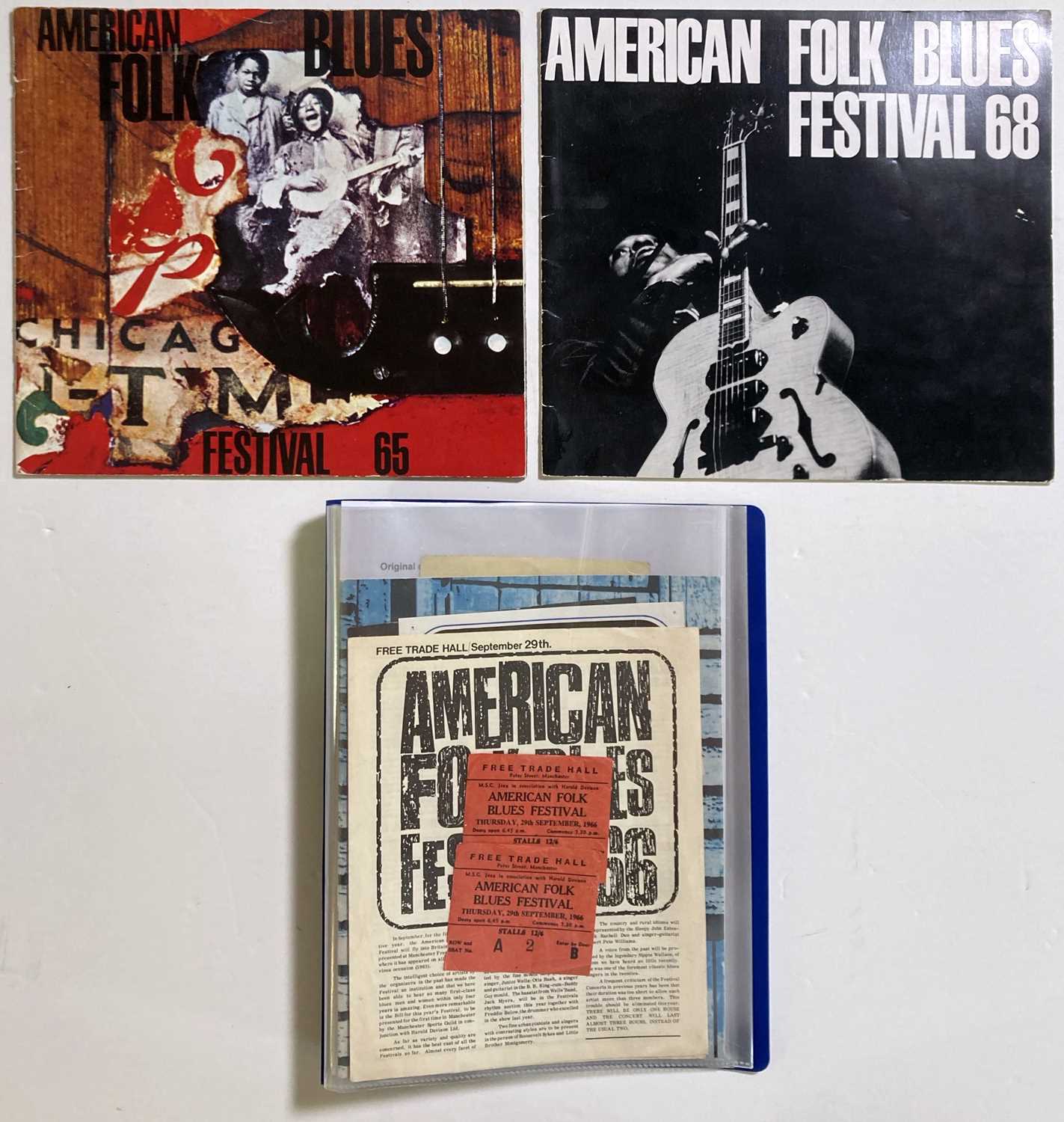 Lot 140 - BLUES - FESTIVAL PROGRAMMES, TICKETS AND MORE C 1960S.