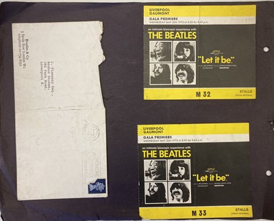 Lot 232 - THE BEATLES ORIGINAL LET IT BE GALA PREMIERE TICKETS