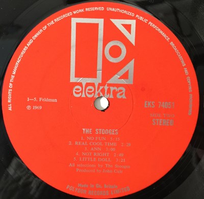 Lot 178 - THE STOOGES - THE STOOGES LP (ORIGINAL UK PRESSING - ELEKTRA EKS 74051)