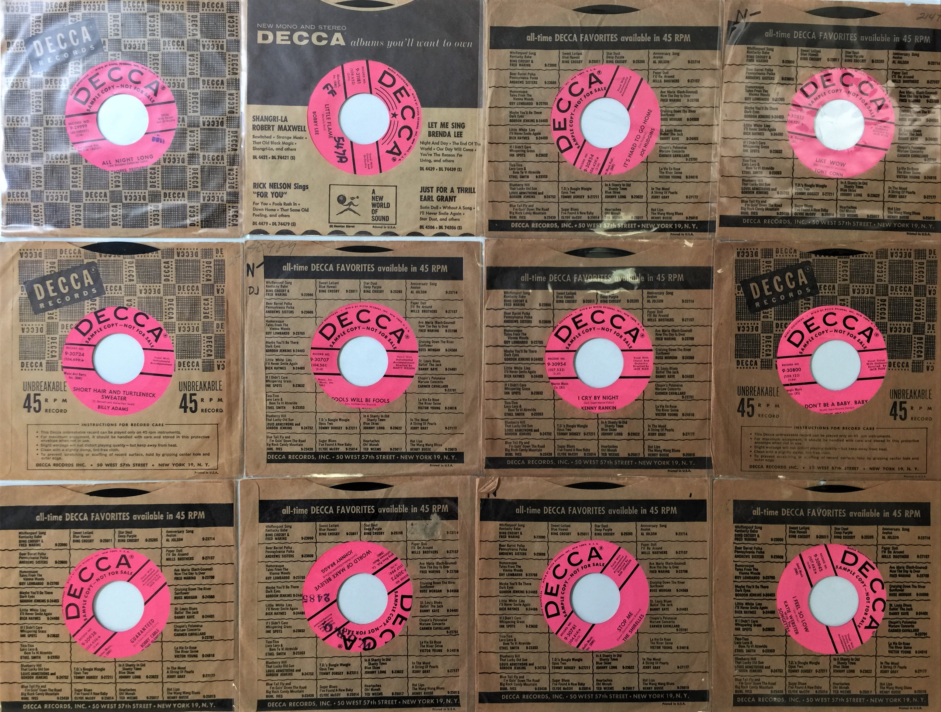 Lot 229 DECCA 7" PACK