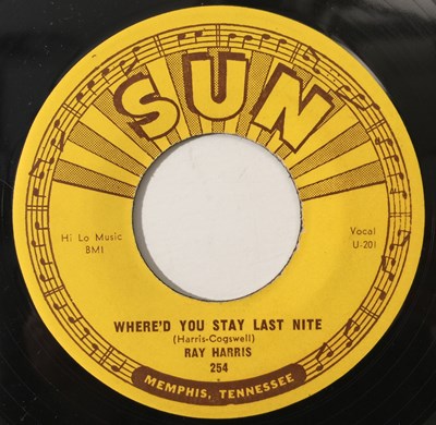 Lot 247 - RAY HARRIS - COME ON LITTLE MAMA 7" (ROCKABILLY - SUN 254)