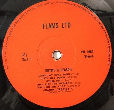 Lot 202 - DAVE & HEATHER GODDEN - RHYME & REASON LP (FLAMS LTD - PR 1063)