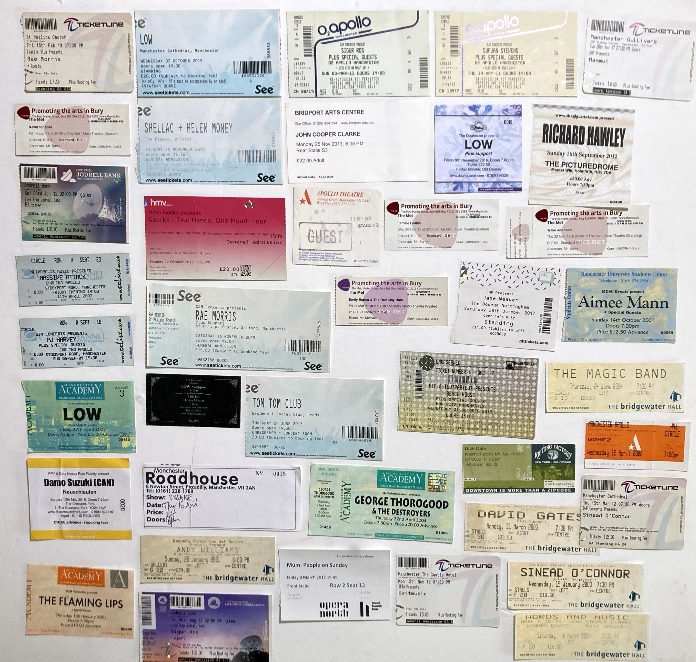 Lot 193 - 1990S-00S TICKET COLLECTION.