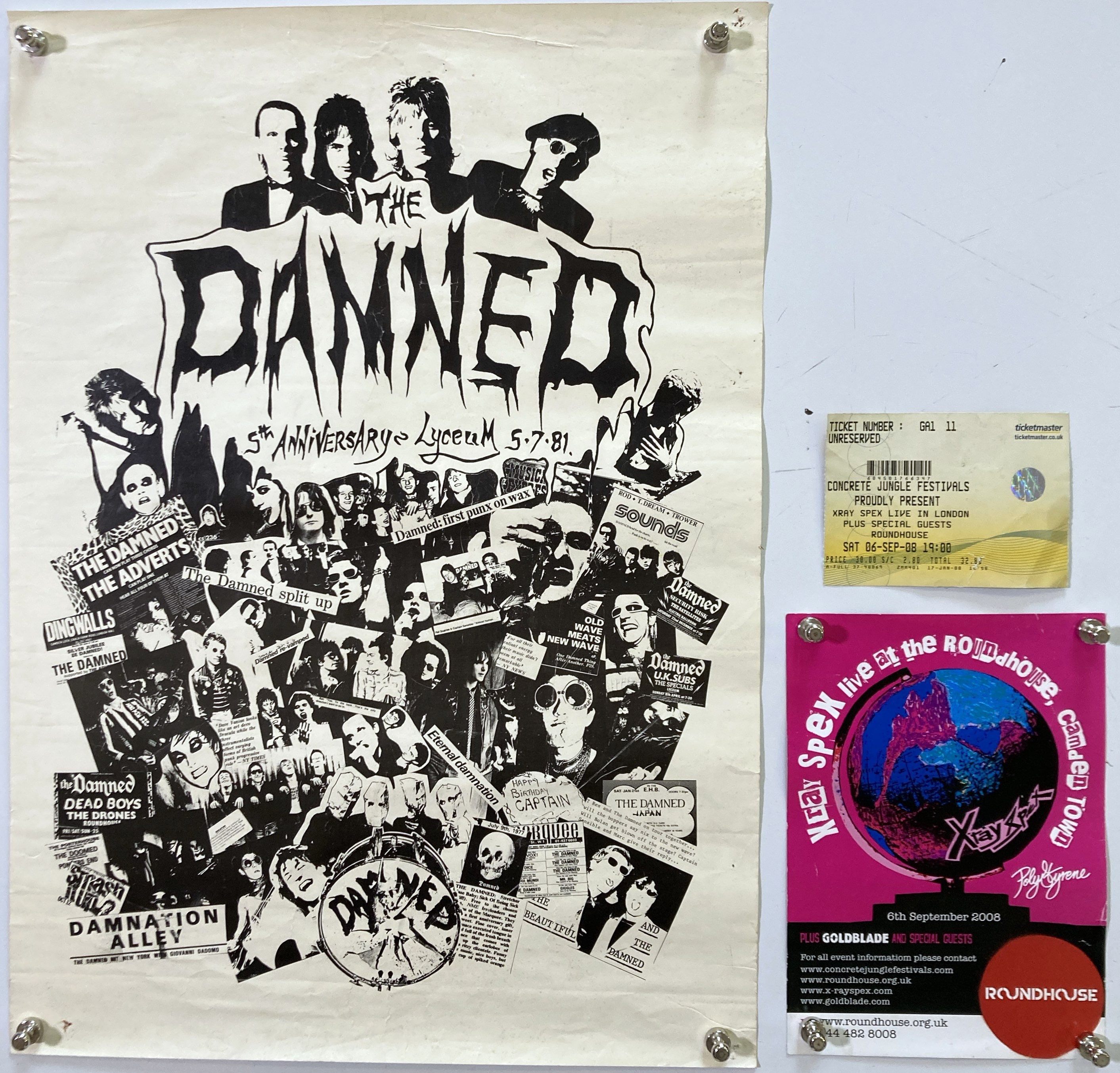 Lot 214 - DAMNED POSTER 1981.