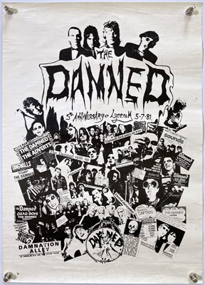 Lot 214 - DAMNED POSTER 1981.