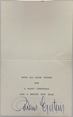 Lot 245 - BRIAN EPSTEIN SIGNED CHRISTMAS CARD