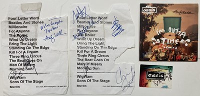 Lot 457 - OASIS- SIGNED ITEMS.