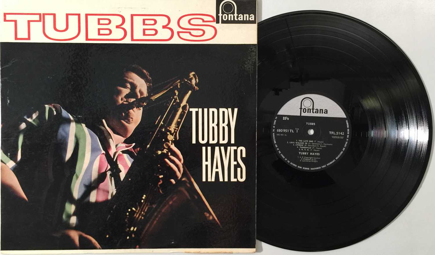 Lot 222 - TUBBY HAYES - TUBBS LP (ORIGINAL UK COPY - FONTANA TFL 5142)