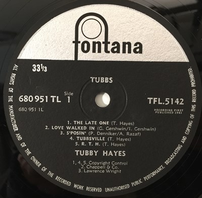 Lot 222 - TUBBY HAYES - TUBBS LP (ORIGINAL UK COPY - FONTANA TFL 5142)