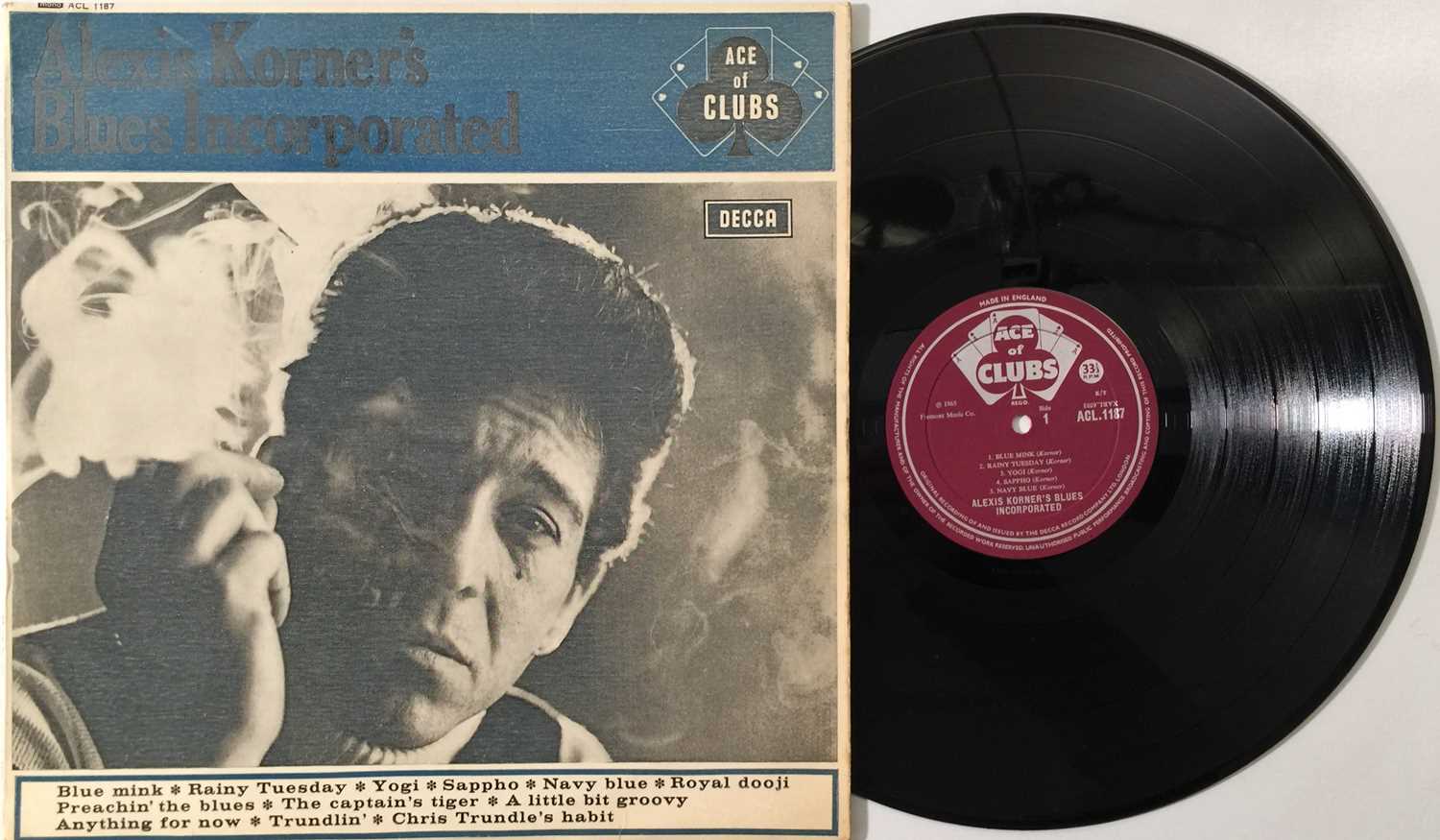 Lot 223 - ALEXIS KORNER'S BLUES INCORPORATED - S/T LP (ORIGINAL UK COPY - ACE OF CLUBS ACL 1187)