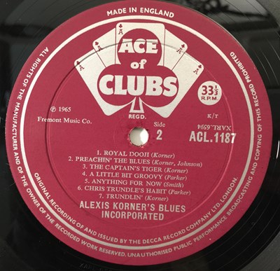 Lot 223 - ALEXIS KORNER'S BLUES INCORPORATED - S/T LP (ORIGINAL UK COPY - ACE OF CLUBS ACL 1187)
