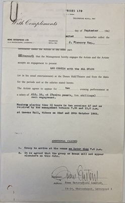 Lot 251 - THE BEATLES - BRIAN EPSTEIN SIGNED 1962 CONTRACT