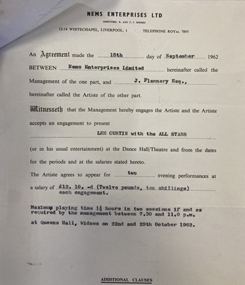 Lot 251 - THE BEATLES - BRIAN EPSTEIN SIGNED 1962 CONTRACT