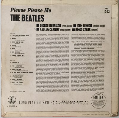 Lot 268 - THE BEATLES - PLEASE PLEASE ME LP (2ND UK 'BLACK AND GOLD' PRESSING - PMC 1202)