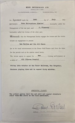 Lot 252 - THE BEATLES - BRIAN EPSTEIN SIGNED 1962 CONTRACT