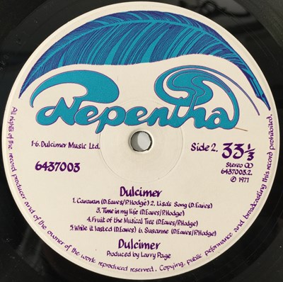 Lot 229 - DULCIMER - AND I TURNED AS I HAD TURNED AS A BOY... LP (ORIGINAL UK COPY - NEPENTHA 6437003).