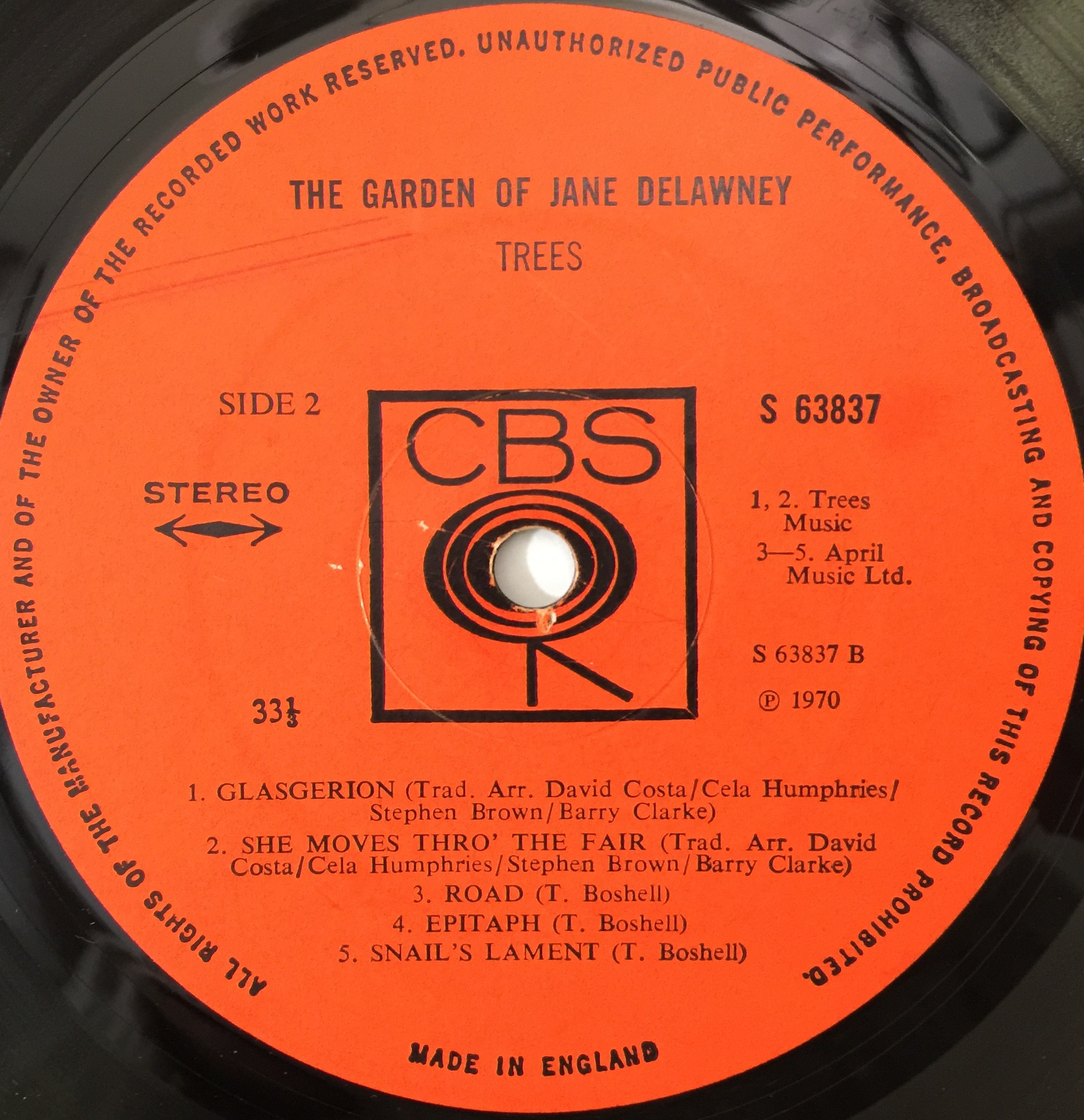 Lot 785 TREES THE GARDEN OF JANE DELAWNEY LP