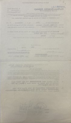 Lot 254 - BRIAN EPSTEIN SIGNED 1963 CONTRACT