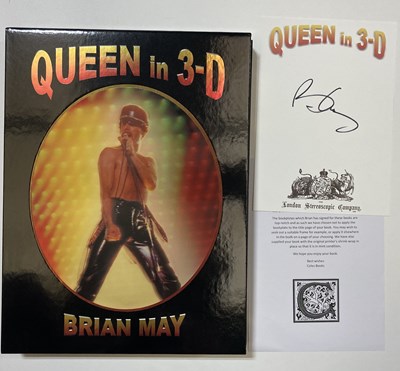Lot 293 - QUEEN IN 3-D BRIAN MAY SIGNED BOOK.