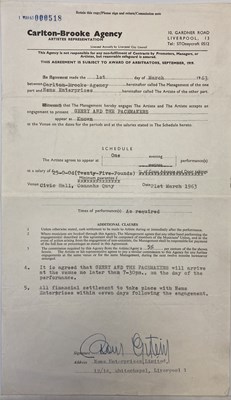 Lot 256 - BRIAN EPSTEIN SIGNED 1963 CONTRACT