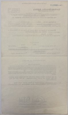 Lot 256 - BRIAN EPSTEIN SIGNED 1963 CONTRACT