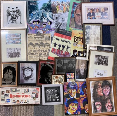 Lot 516 - BEATLES BOOKS AND FRAMED MEMORABILIA