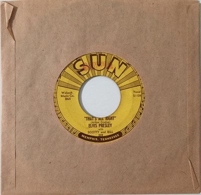 Lot 255 - ELVIS PRESLEY - THAT'S ALRIGHT 7" (ORIGINAL US SAMPLE SUN 209 COPY)